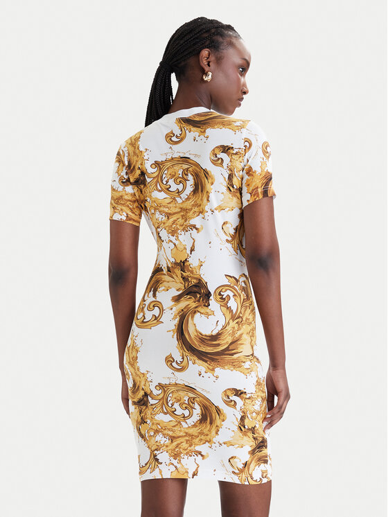 Versace Jeans Couture Versace Jeans Couture Kleid für den Alltag 80HAO939 JS553 Weiß Slim Fit