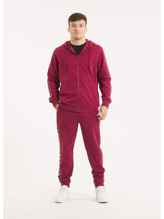 PITBULL PITBULL Bluza TAPE NUGGET Bordowy Regular Fit