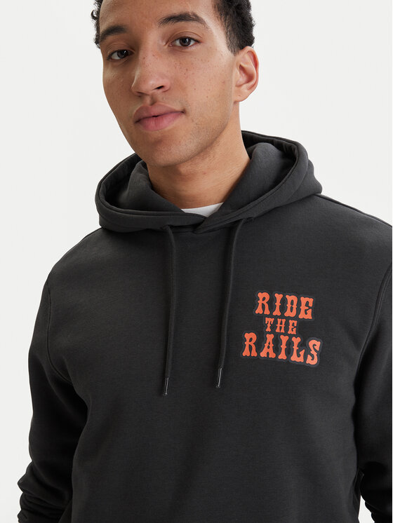 Element Element Majica dugih rukava Timber Guard Dogs Po ELYSF00315 Crna Regular Fit