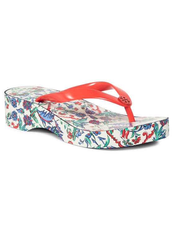 Tory Burch Tongs Cut Out Wedge Flip Flop 75260 Rouge Modivo