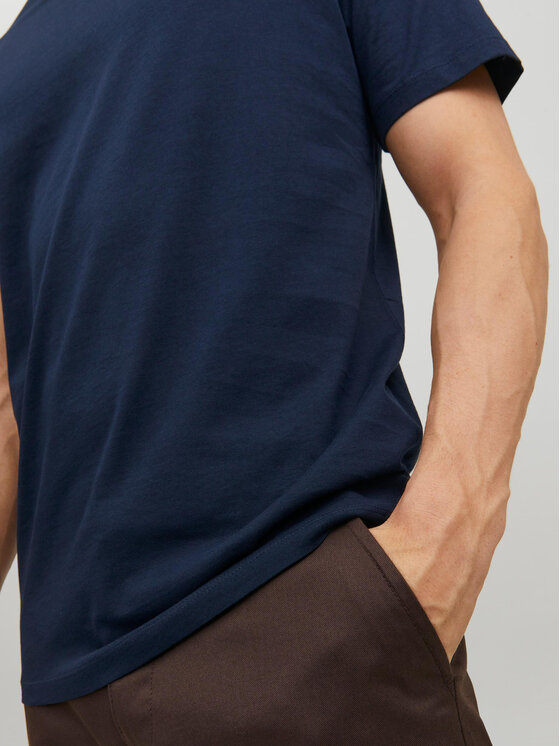 Jack&Jones Jack&Jones T-Shirt Basic 12156102 Granatowy Standard Fit