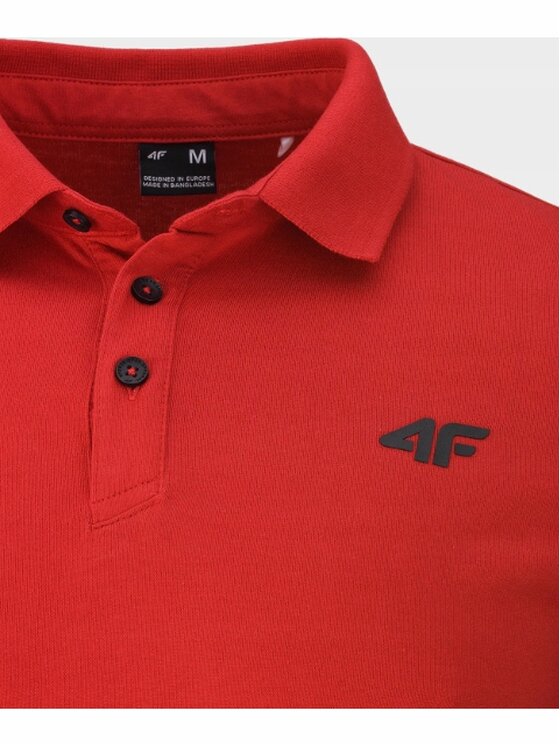 4F 4F T-Shirt 4FSS23TPTSM038-62S Czerwony Standard Fit
