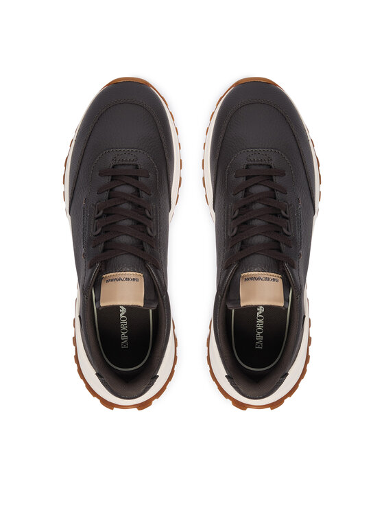 Emporio Armani Emporio Armani Sneakersy EM007301 AF29401 Brązowy