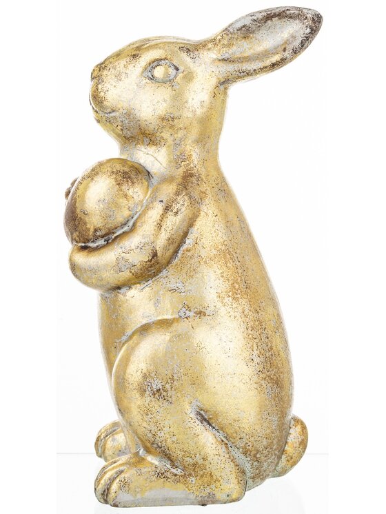 MIAhome MIAhome Figurka złota królik 30.5x13x15 cm Złoty