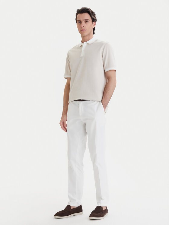 Bugatti Bugatti Poloshirt 8150-75112C Écru Regular Fit