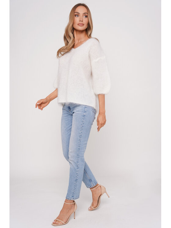 lemoniade lemoniade Sweter LS519Z Cream Biały Oversize