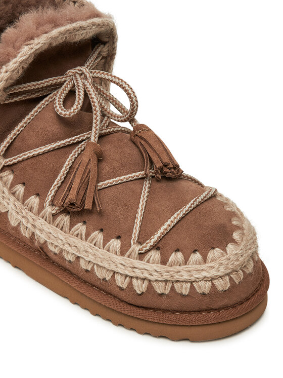 Mou Mou Śniegowce Eskimo Scoubidoo Lace FW101124A Brązowy