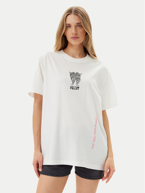 Volcom Volcom Póló Alix 3 B3512507 Fehér Oversize