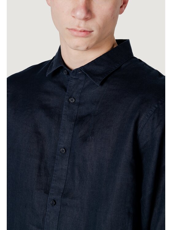 Armani Exchange Armani Exchange Koszula XM001221 AF14619 Niebieski Long Fit