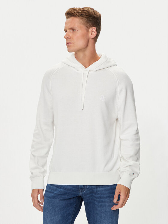 Męska Bluza Tommy Hilfiger, Rozmiar M, Biała, MW0MW35515