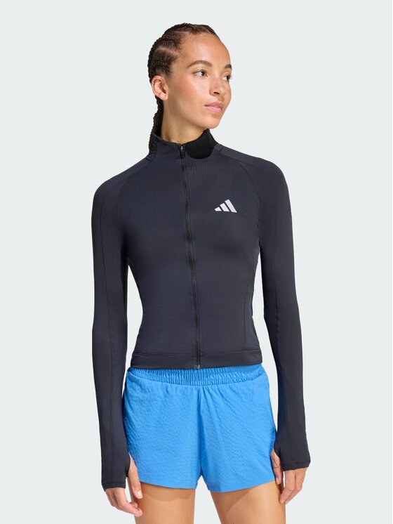 adidas adidas Kurtka do biegania 158654 Czarny Fitted Fit