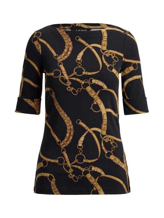 LAUREN RALPH LAUREN LAUREN RALPH LAUREN Majica Judy 200P13948001 Crna Regular Fit