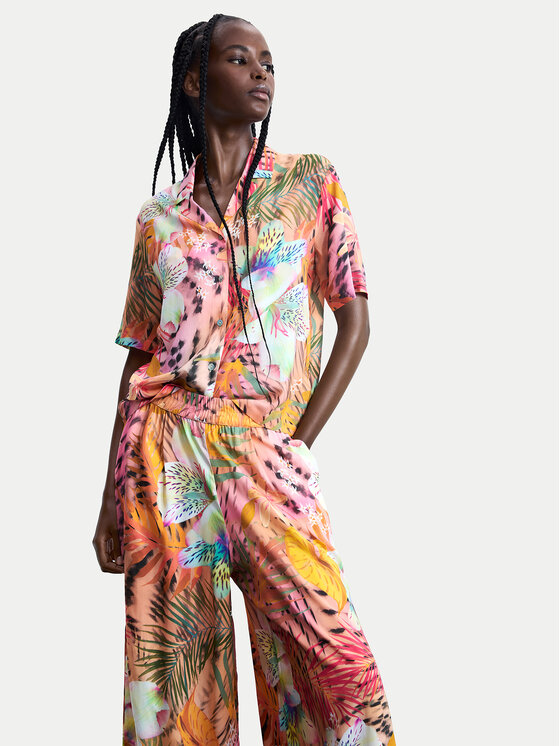 Desigual Desigual Παντελόνι υφασμάτινο Swim Nasau 26SWPW56 Έγχρωμο Relaxed Fit