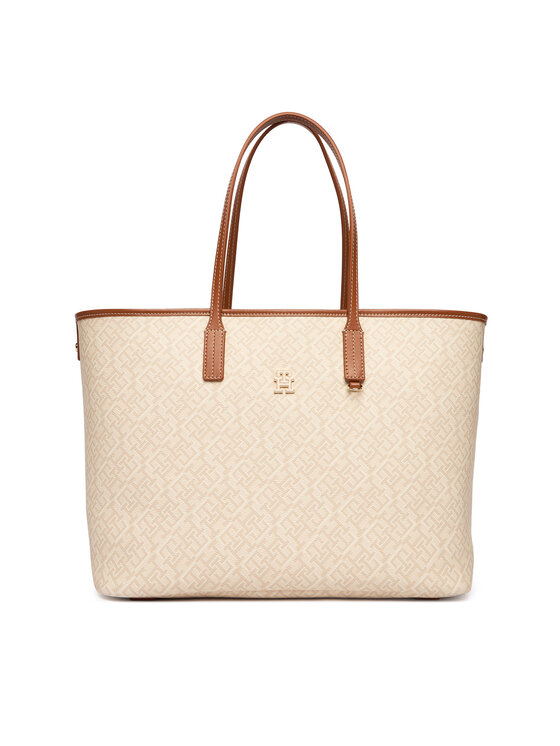 Tommy Hilfiger Tommy Hilfiger Käekott Th Monoplay Tote Le AW0AW17416 Beež
