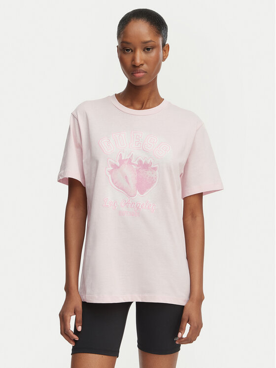 Guess Guess Тишърт V6GI14 K2981 Светлорозов Relaxed Fit