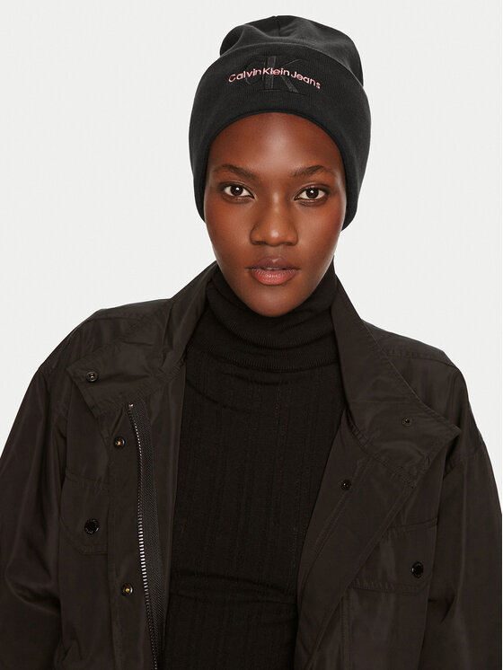 Calvin Klein Calvin Klein Čepice Mono Logo Embro K60K612668 Černá