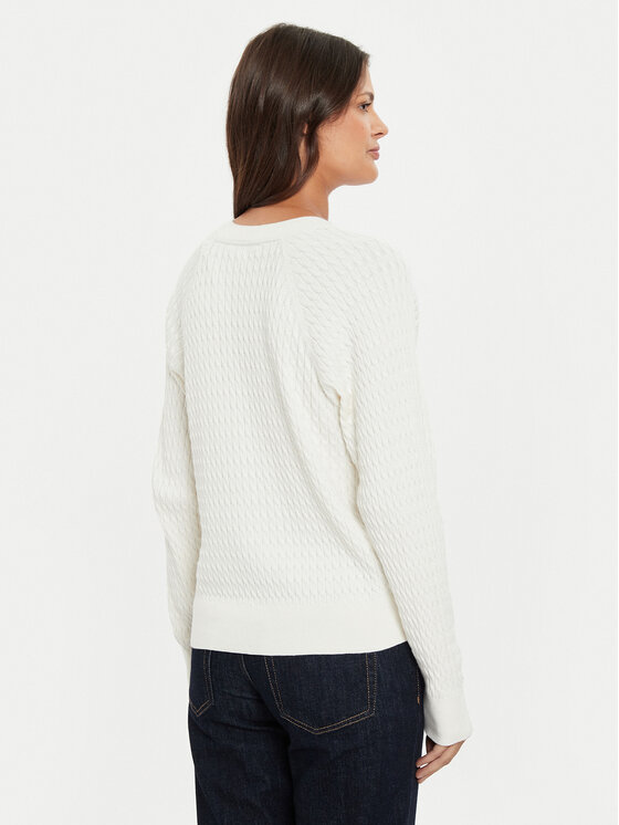 Tommy Hilfiger Tommy Hilfiger Megztinis WW0WW43093 Écru Regular Fit