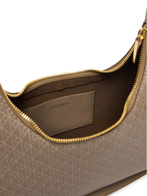 Calvin Klein Calvin Klein Geantă Emblem Aop Conv Shoulder Bag LV04F3298G Bej