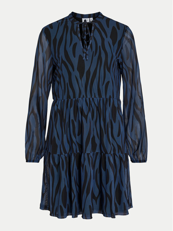 Vila Vila Sukienka codzienna Volettis 14097666 Niebieski Relaxed Fit