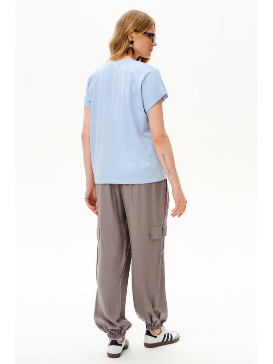 blue shadow blue shadow Bluzka Filya Niebieski Regular Fit