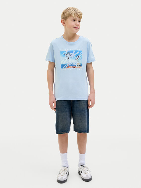 Jack&Jones Junior Jack&Jones Junior Футболка Colton 12269809 Блакитний Regular Fit