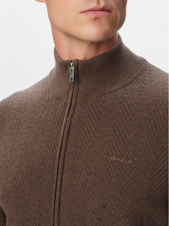 Gant Gant Kardigan 8050334 Pruun Regular Fit