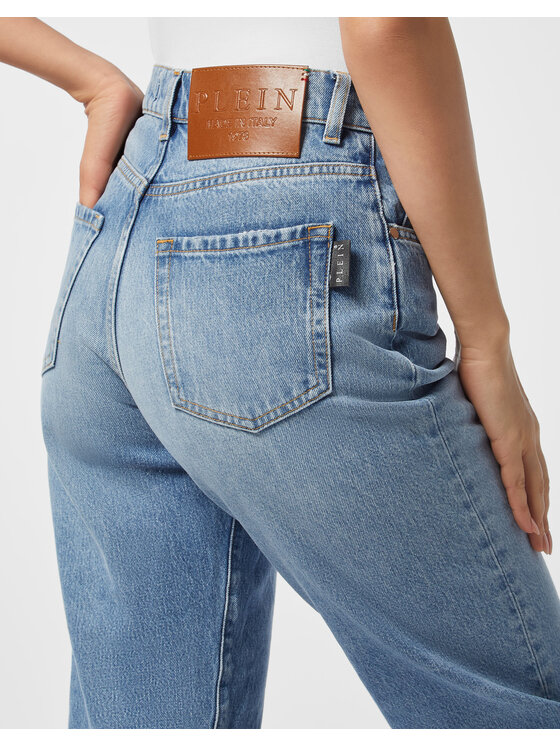 PHILIPP PLEIN PHILIPP PLEIN Jeansy 27205 Niebieski Mom Fit