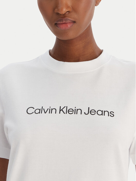 Calvin Klein Jeans Calvin Klein Jeans T-Shirt A- Inst. Logo Classic LV047C912G Biały Regular Fit