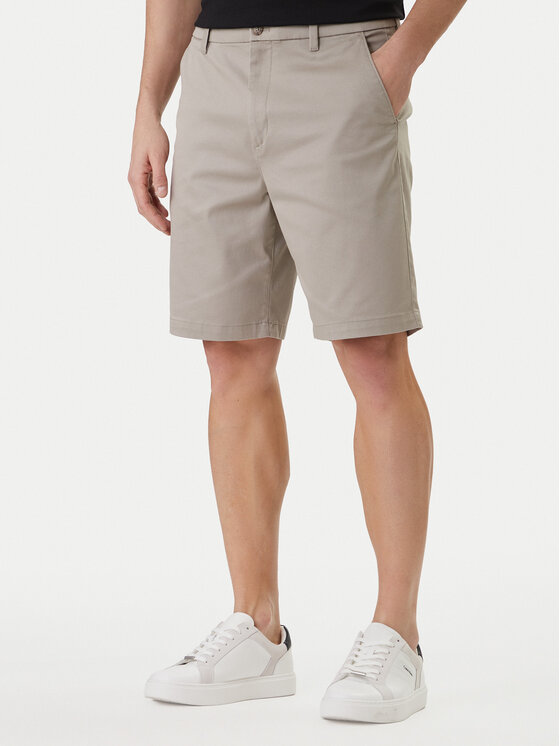 Calvin Klein Calvin Klein Bavlnené šortky LV04LB600G Kaki Regular Fit