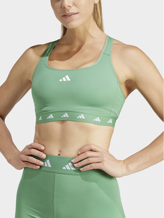 adidas adidas Спортен сутиен Powerreact Training IT6641 Зелен
