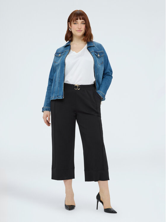 Fiorella Rubino Fiorella Rubino Spodnie materiałowe P835L002383N033 Czarny Regular Fit