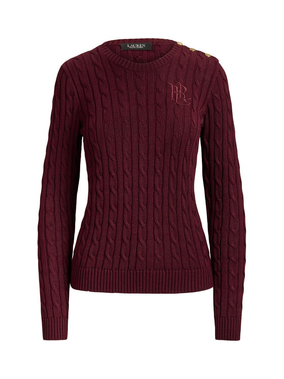LAUREN RALPH LAUREN LAUREN RALPH LAUREN Sweter 200P14039503 Bordowy Regular Fit