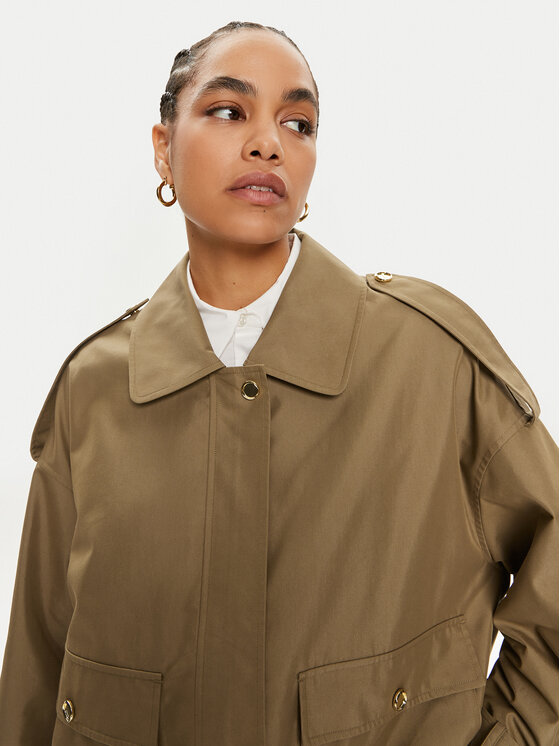 PINKO Pinko Kevad-sügis jope Polidora 103150 A1PR Roheline Regular Fit