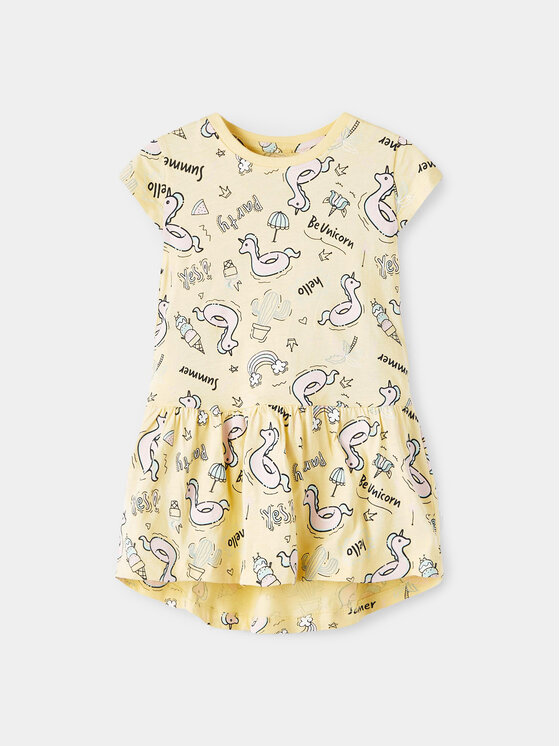 NAME IT NAME IT Kasdieninė suknelė 13202996 Geltona Regular Fit