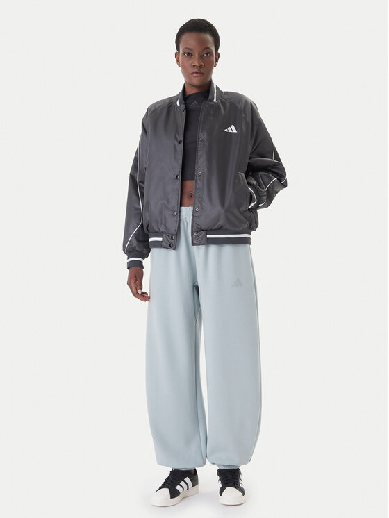 adidas adidas Яке бомбър Stadium JZ6919 Сив Loose Fit