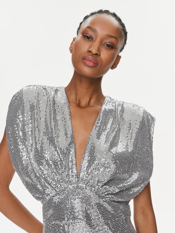 Rinascimento Rinascimento Rochie cocktail CFC0116365003 Argintiu Regular Fit