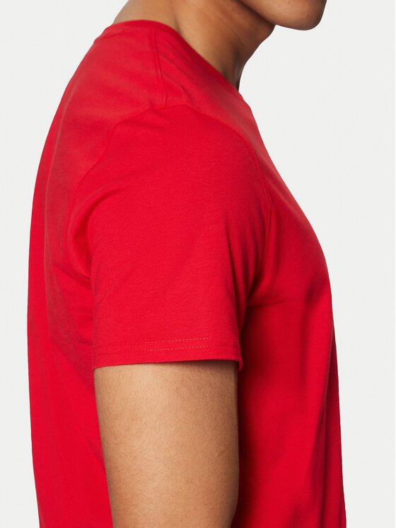 Tommy Jeans Tommy Jeans Majica DM0DM04411 Rdeča Slim Fit