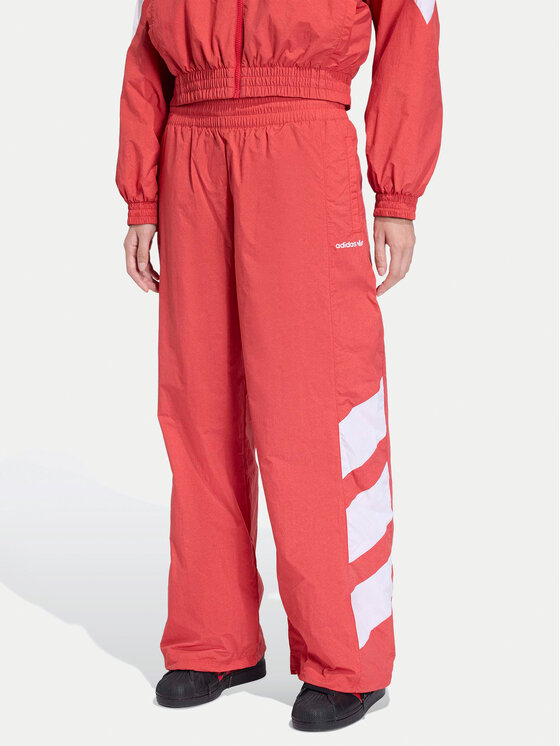 adidas Pantaloni trening Blocked Washed KD8791 Roșu Loose Fit