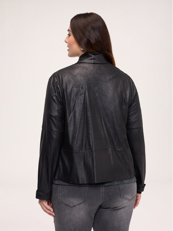 Fiorella Rubino Fiorella Rubino Kurtka z imitacji skóry R011L000342N033 Czarny Regular Fit