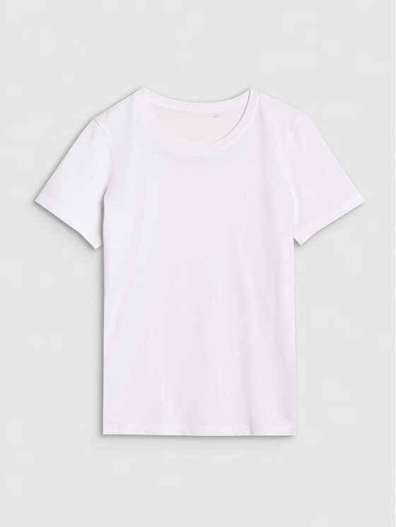 4F 4F T-Shirt FWMM00TTSHF2356-10S Bílá Regular Fit