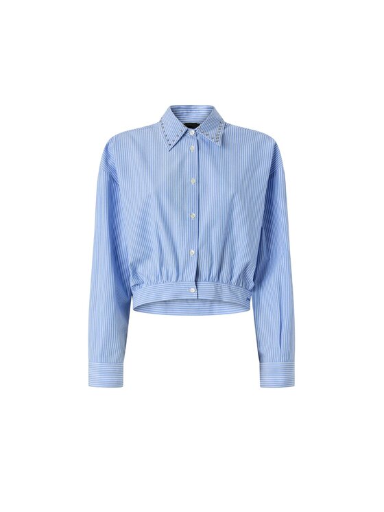 PINKO PINKO Πουκάμισο CHARITA CAMICIA BASTONETTO CON Γαλάζιο Regular Fit