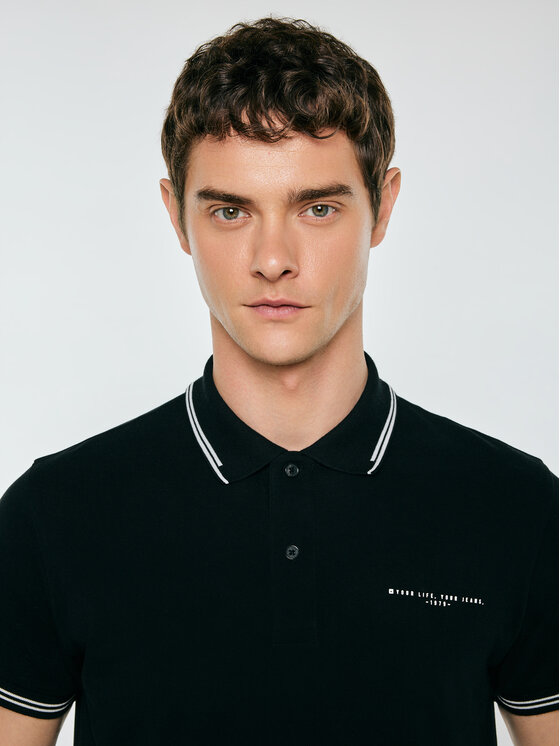 BIG STAR BIG STAR Polo WLADYM Czarny Basic Fit