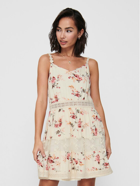 ONLY ONLY Vasarinė suknelė Karmen 15177478 Smėlio Regular Fit