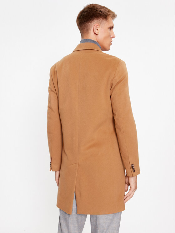 BOSS Boss Volneni plašč H-Hyde-C-224 50485199 Rjava Regular Fit