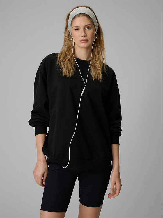 4F 4F Bluza BASIC+ Czarny Loose Fit