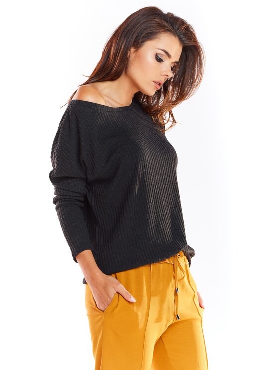 Awama Awama Maglione A333 Nero Basic Fit