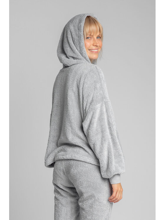 LaLupa LaLupa Bluza LA003 Srebrny Comfortable Fit