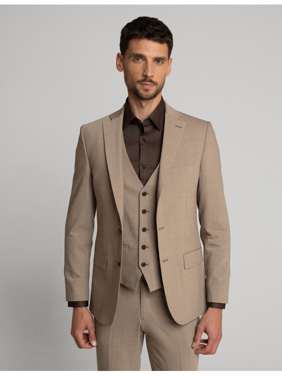 Borgio Borgio Marynarka orciano Beżowy Slim Fit