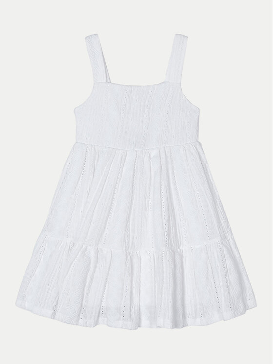 Mayoral Mayoral Sommerkleid 3950 Weiß Regular Fit