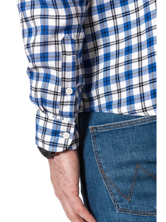 Wrangler Wrangler Camicia L/S 1PKT SHIRT Blu Regular Fit